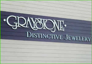 Graystone Jewelry - Example of Metal Lettering